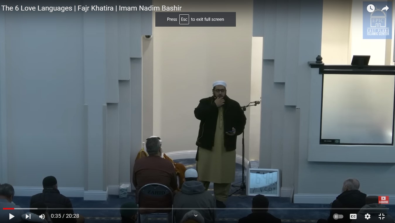 The 6 Love Languages | Fajr Khatira | Imam Nadim Bashir